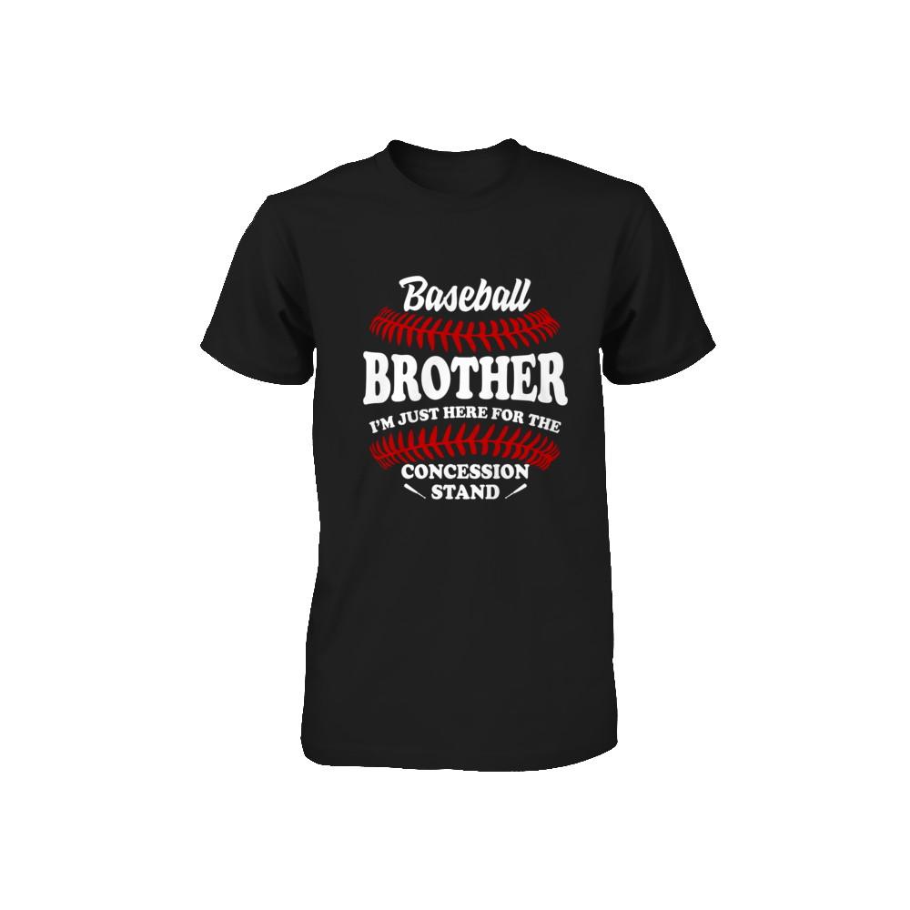 Baseball Brother I'm Just Here For The Concession Stand Youth-Youth Shirt-Toddler T-Shirt-Black
