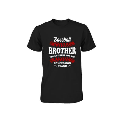 Baseball Brother I'm Just Here For The Concession Stand Youth-Youth Shirt-Toddler T-Shirt-Black