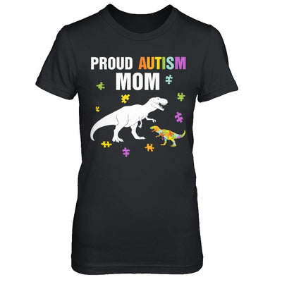 Proud Autism Mom T-Rex Dinosaur Autism Awareness-T-Shirt & Hoodie-