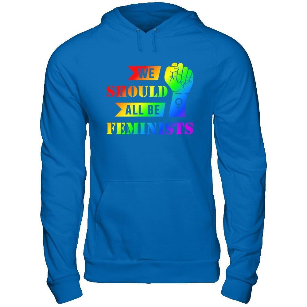 We Should All Be Feminists Lgbt-T-Shirt & Hoodie-Pullover Hoodie-Royal