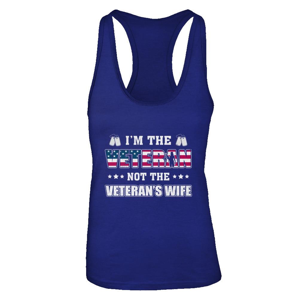 I'm The Veteran Not The Veteran's Wife-T-Shirt & Tank Top-Women's Ideal Racerback Tank-Royal