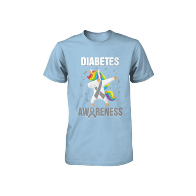 Inspirational Diabetes Awareness Unicorn Support Youth-Youth Shirt-Toddler T-Shirt-Light Blue