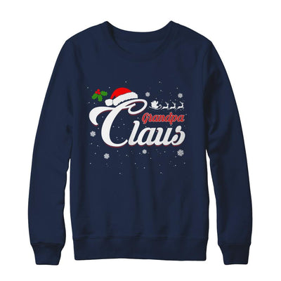 Matching Family Christmas Grandpa Claus-T-Shirt & Sweatshirt-Crewneck Sweatshirt-Navy