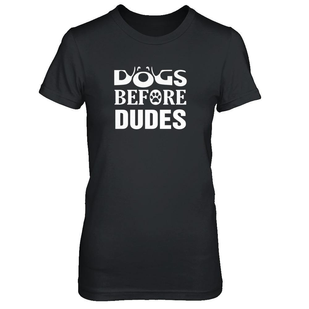 Dogs Before Dudes-T-Shirt & Tank Top-Women's T-Shirt-Black