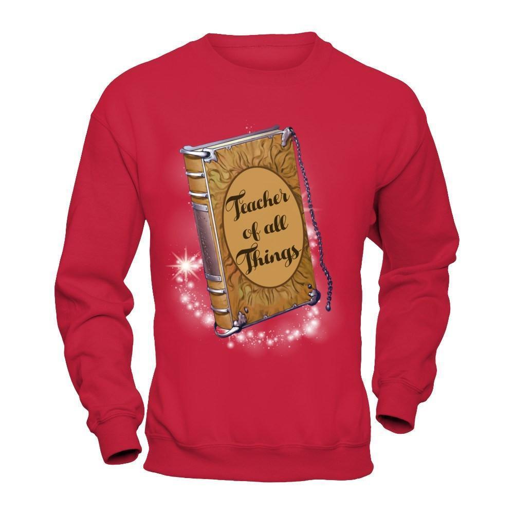 Teacher Of All Things Read Across Day-T-Shirt & Hoodie-Crewneck Sweatshirt-Red