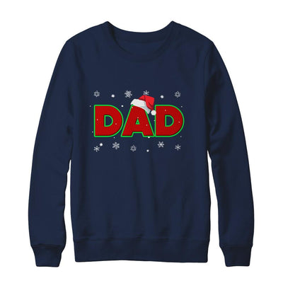 Dad Christmas Santa Ugly Sweater Gift-T-Shirt & Sweatshirt-Crewneck Sweatshirt-Navy