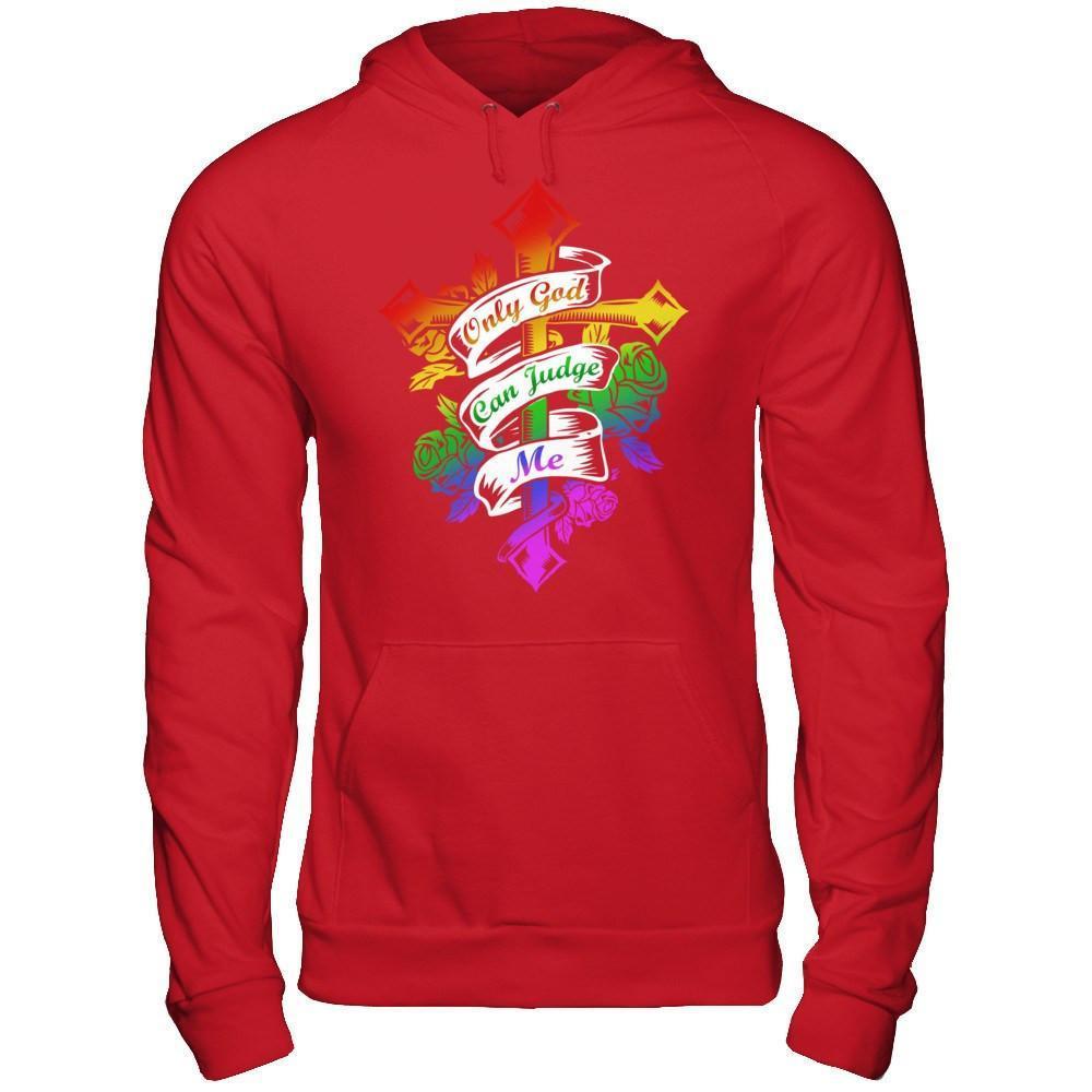 Only God Can Judge Me-T-Shirt & Hoodie-Pullover Hoodie-Red