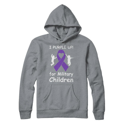 I Purple Up For Month Of The Military Child-T-Shirt & Hoodie-Pullover Hoodie-Light Steel