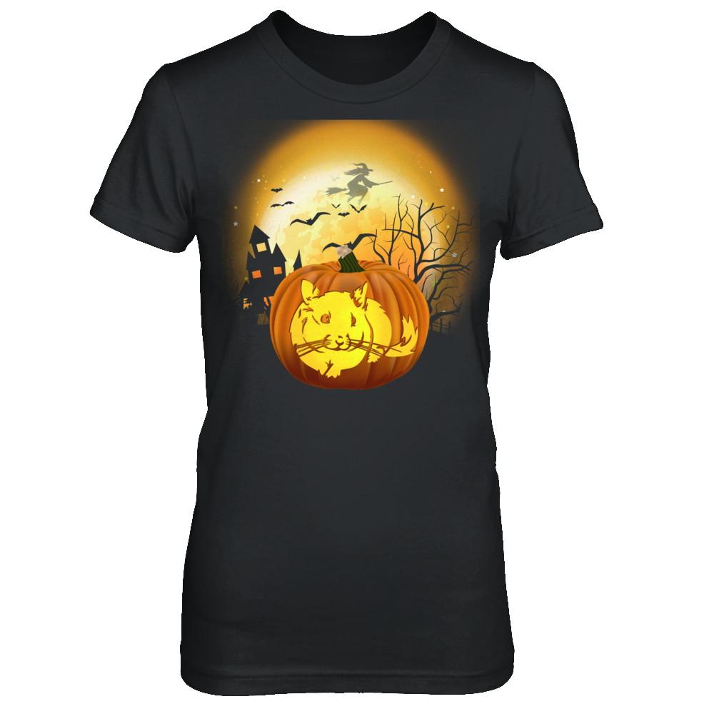 Pumpkin Chinchilla Halloween Human Costume-T-Shirt & Hoodie-Women's T-Shirt-Black