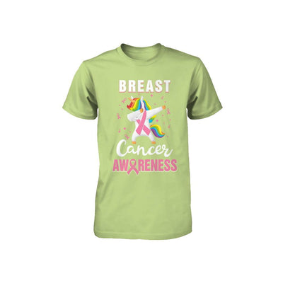 Inspirational Breast Cancer Awareness Unicorn Support Youth-Youth Shirt-Toddler T-Shirt-Key Lime