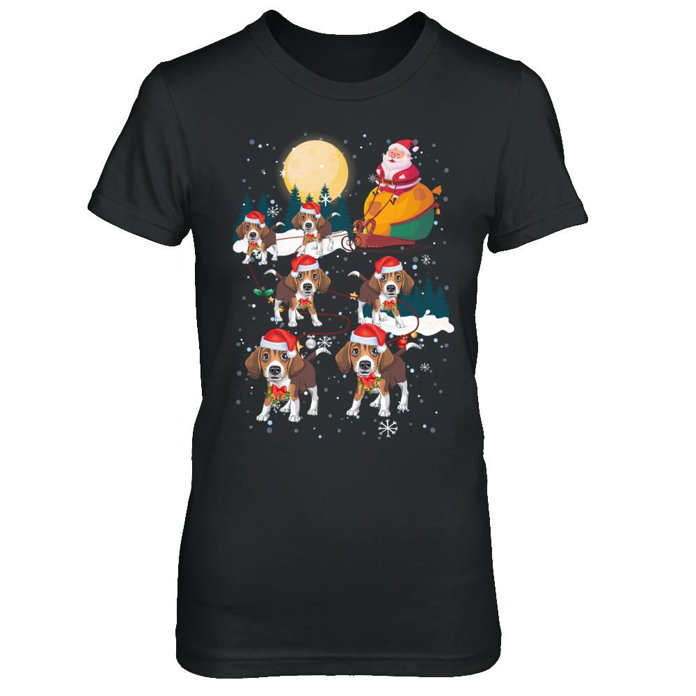Dog Reindeer Beagle Christmas Gift-T-Shirt & Sweatshirt-Women's T-Shirt-Black
