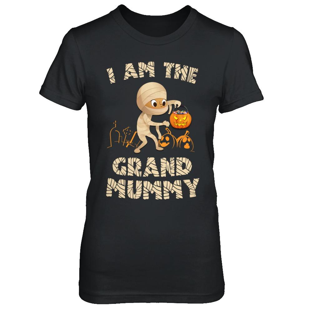 Halloween Costume I Am The The Grand Mummy Grandma-T-Shirt & Hoodie-Women's T-Shirt-Black