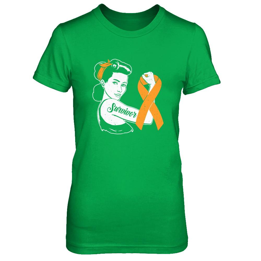We Can Cure It Multiple Sclerosis Orange Awareness Survivor-T-Shirt & Hoodie-Women's T-Shirt-Irish Green