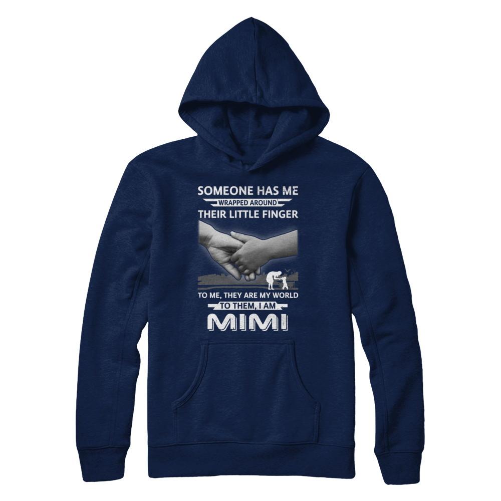 Someone Has Me Wrapped Around Their Little Finger MIMI-T-Shirt & Hoodie-Pullover Hoodie-Navy