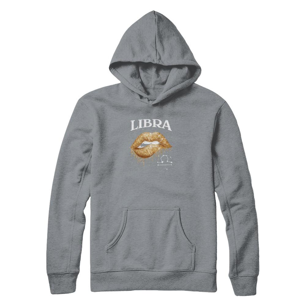 Libra Zodiac September October Birthday Gift Golden Lipstick-T-Shirt & Tank Top-Pullover Hoodie-Light Steel