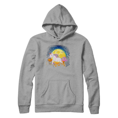 Halloween Pumpkin Unicorn Gift For Kids Girls-T-Shirt & Hoodie-Pullover Hoodie-Light Steel