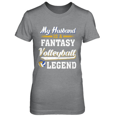 My Husband Is A Fantasy Volleyball Legend-T-Shirt & Hoodie-Women's T-Shirt-Sport Grey