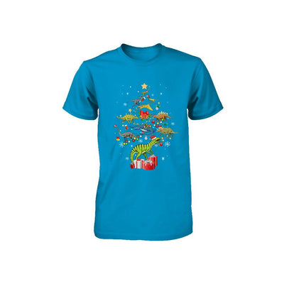 Tree Rex Funny Dinosaur Christmas Tree Kids Gift Youth-Youth Shirt-