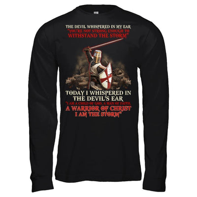 Knight Templar I Am A Child Of God A Warrior Of Christ I Am The Storm-T-Shirt & Hoodie-Long Sleeve T-Shirt-Black