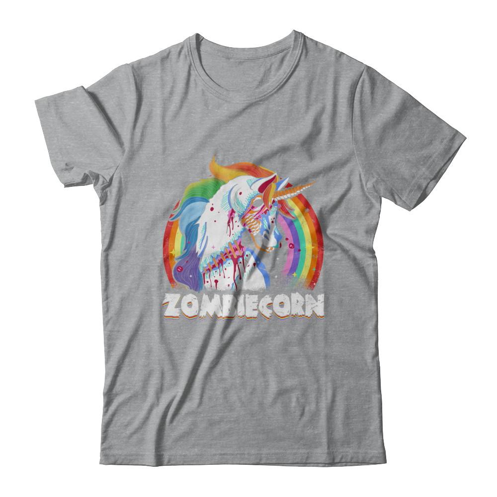 Zombiecorn Zombie Unicorn Halloween For Women-T-Shirt & Hoodie-Classic T-Shirt-Sport Grey
