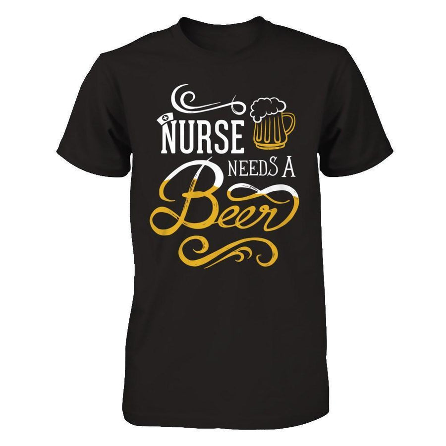 Nurse Needs A Beer-T-Shirt & Hoodie-Premium T-Shirt-Black