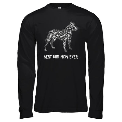 Best Dog Mom Ever Pitbull Lovers-T-Shirt & Hoodie-Long Sleeve T-Shirt-Black
