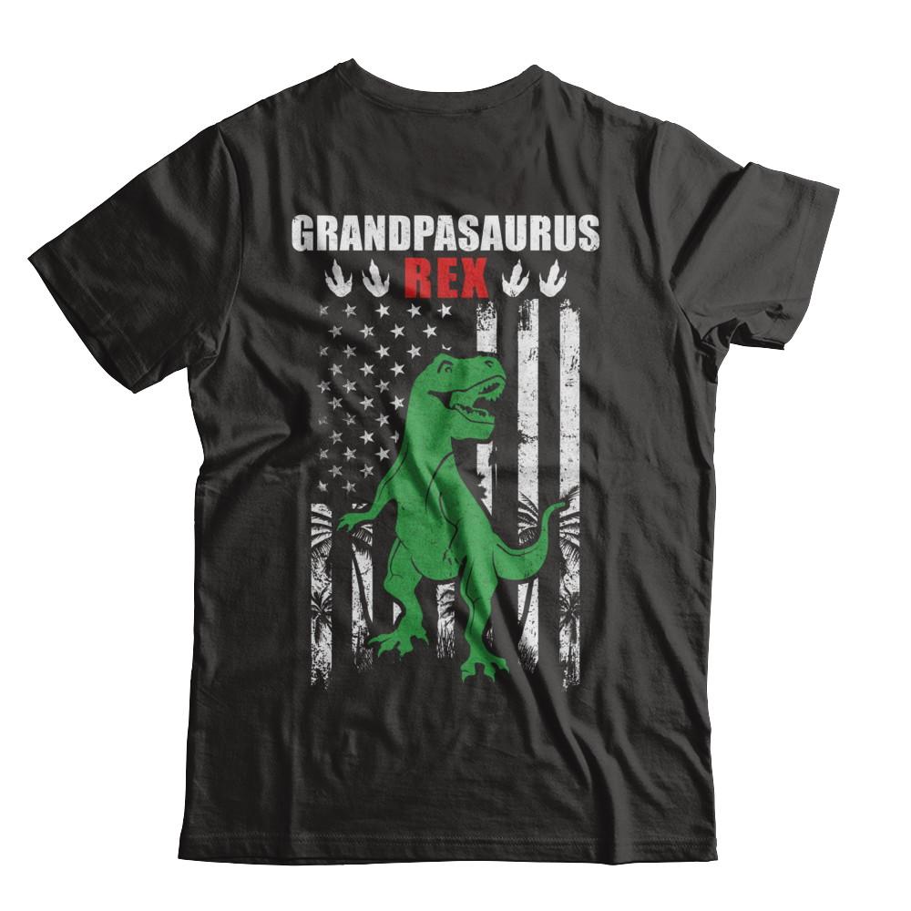 GranpaSaurus Grandpa Dinosaur Rex American Flag Fathers Day