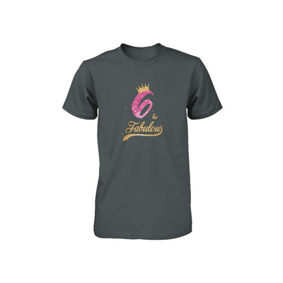 6Th And Fabulous Six Birthday Youth-Youth Shirt-Toddler T-Shirt-Charcoal