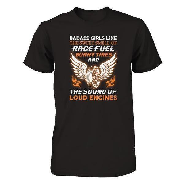 Badass Girls Like The Sweet Smell Of Race Fuel-T-Shirt & Tank Top-Premium T-Shirt-Black