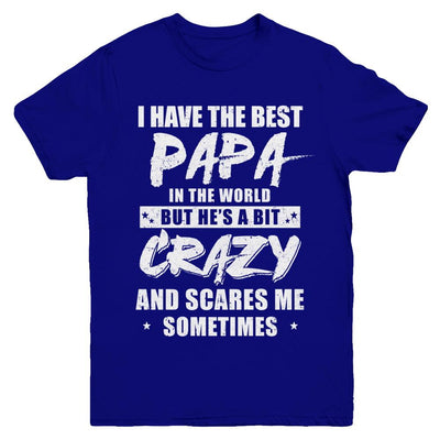 I Have The Best Papa In The World Kids Youth-Youth Shirt-