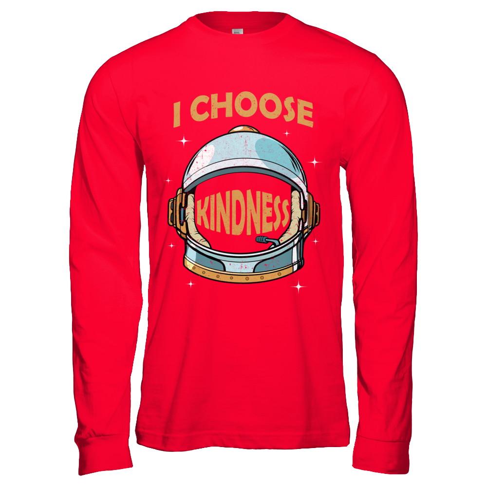I Choose Kindness Day Teacher Be Kind Anti Bullying-T-Shirt & Hoodie-Long Sleeve T-Shirt-Red