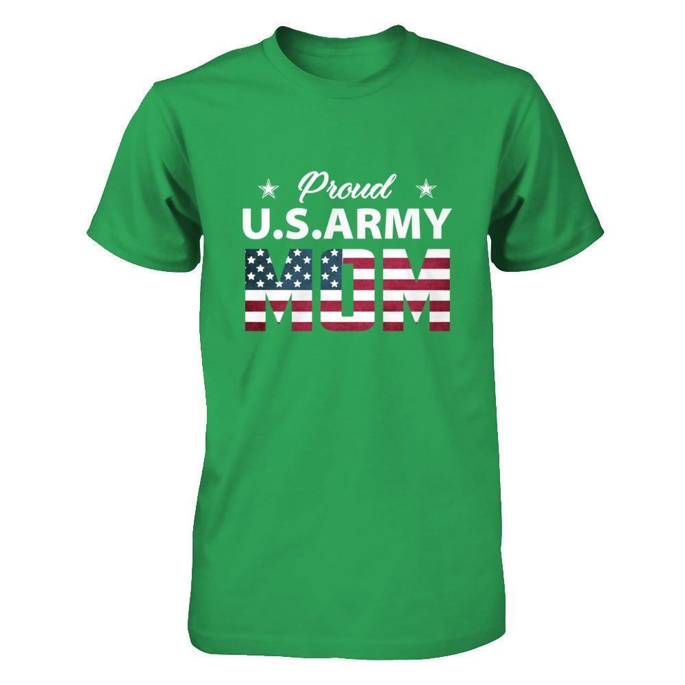 Proud Us Army Mom-T-Shirt & Hoodie-Premium T-Shirt-Kelly Green
