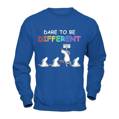 Rainbow Dare To Be Different-T-Shirt & Hoodie-Crewneck Sweatshirt-Royal