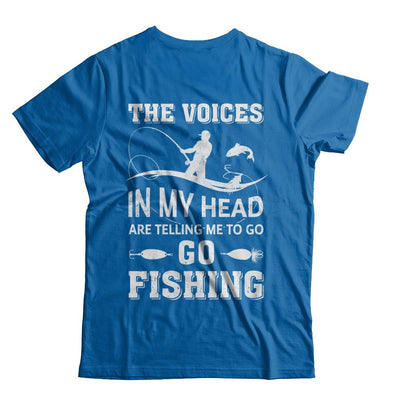 The Voices In My Head Are Telling Me To Go Fishing-T-Shirt & Hoodie-Classic T-Shirt-Royal