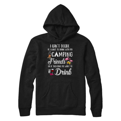 I Want To Drink With My Camping Friends Flamingo-T-Shirt & Hoodie-Pullover Hoodie-Black