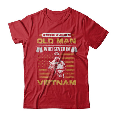 Never Underestimate An Old Man Who Served In Viet Nam-T-Shirt & Hoodie-Classic T-Shirt-Red