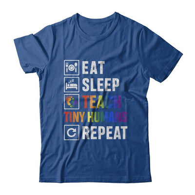 Eat Sleep Teach Tiny Humans Repeat Mommy-T-Shirt & Hoodie-Classic T-Shirt-Royal