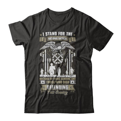 I Stand National Anthem Who Died defending this country-T-Shirt & Hoodie-Premium T-Shirt-Black