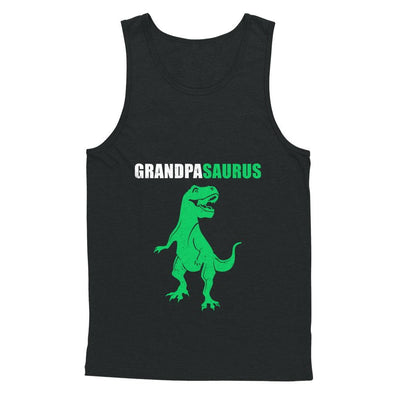 Grandpasarus Funny Dinosaur First Time Grandpa Fathers Day-T-Shirt & Hoodie-Unisex Tank-Black