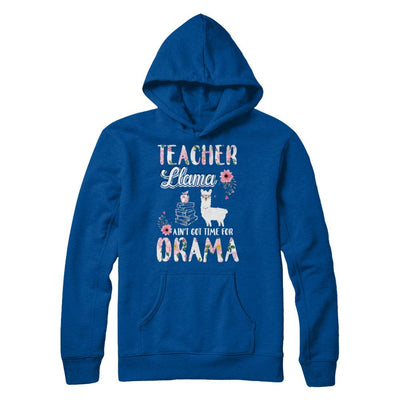 Teacher Llama Ain't Got Time For Your Drama-T-Shirt & Hoodie-Pullover Hoodie-Deep Royal