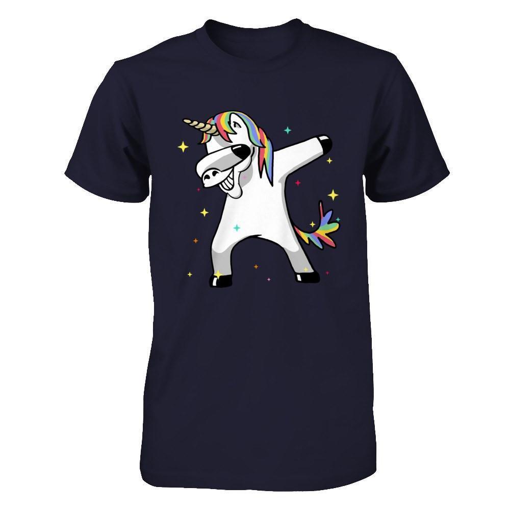 Funny Unicorn Dabbing-T-Shirt & Hoodie-Premium T-Shirt-Midnight Navy