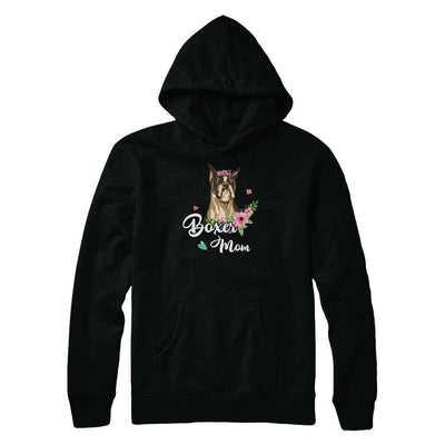 Boxer Mom Funny Dog Mom Gift Idea-T-Shirt & Tank Top-Pullover Hoodie-Black