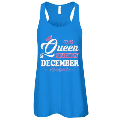 This Queen Was Born In December-T-Shirt & Tank Top-Women's Flowy Racerback Tank-True Royal