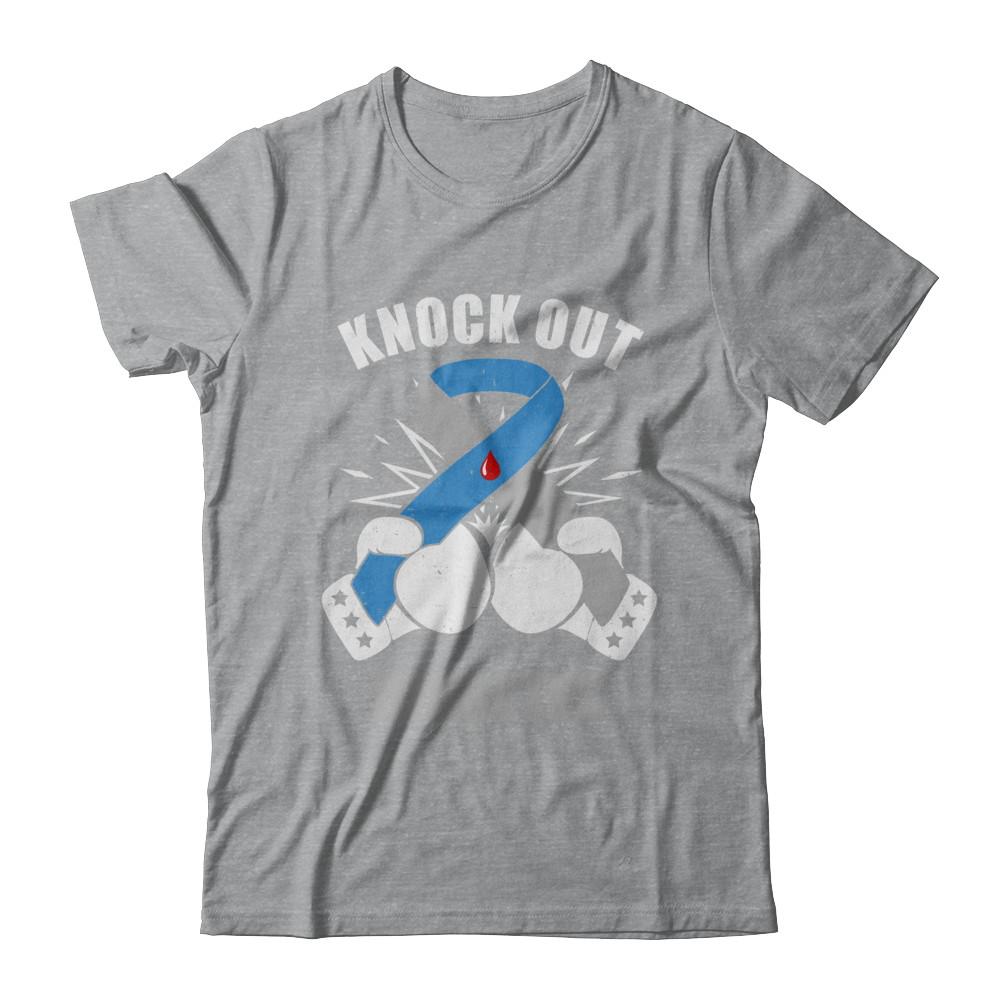 Boxing Knock Out Diabetes Awareness Support-T-Shirt & Hoodie-Classic T-Shirt-Sport Grey