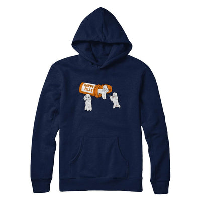 Poodles Happy Pills-T-Shirt & Hoodie-Pullover Hoodie-Navy