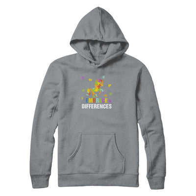 Autism Awareness Puzzle Piece Unicorn Embrace Differences-T-Shirt & Tank Top-