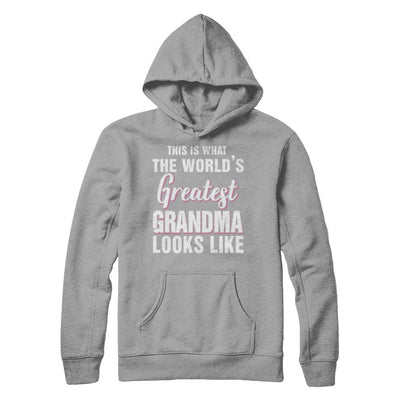 What World's Greatest Grandma Looks Like Mothers Day-T-Shirt & Hoodie-Pullover Hoodie-Light Steel