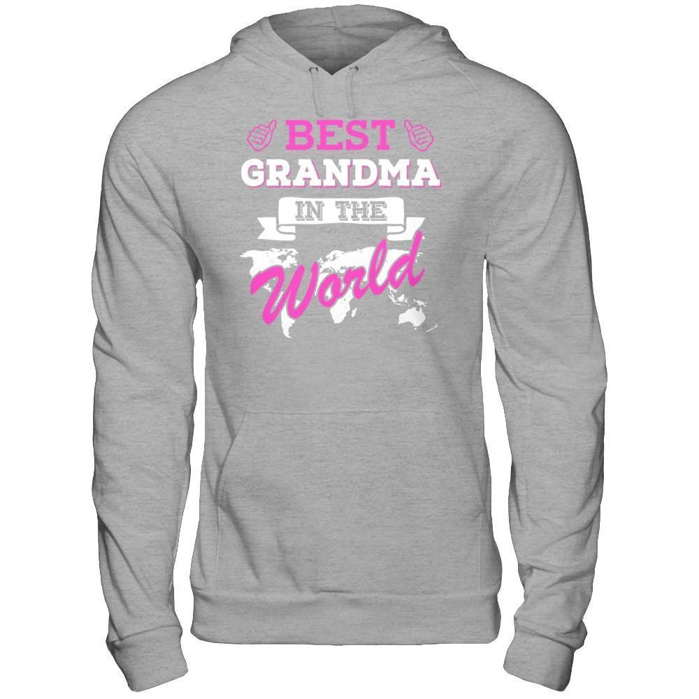 Best Grandma In The World-T-Shirt & Hoodie-Pullover Hoodie-Sport Grey