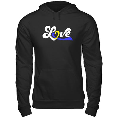 Love Down Syndrome Awareness-T-Shirt & Hoodie-Pullover Hoodie-Black