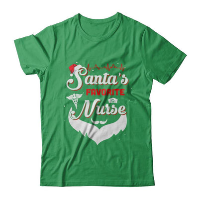 Nursing Santa's Favorite Nurse Christmas-T-Shirt & Hoodie-Premium T-Shirt-Kelly Green